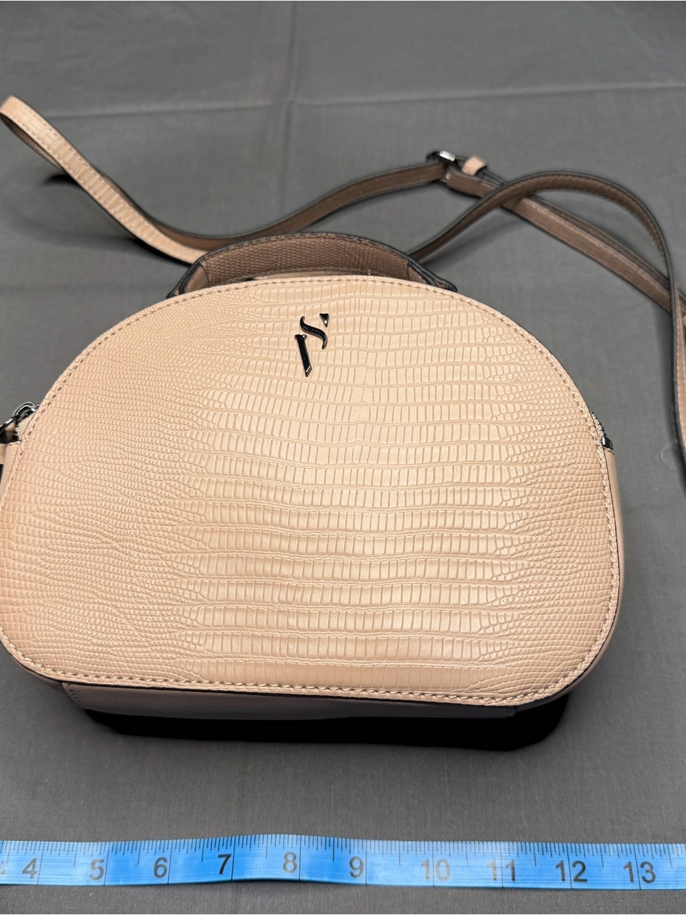 Simply Vera Vera Wang Neutral Beige Textured Crossbody Convertible Handbag